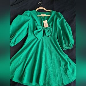 Ted Baker Vibrant Green Textured Dress